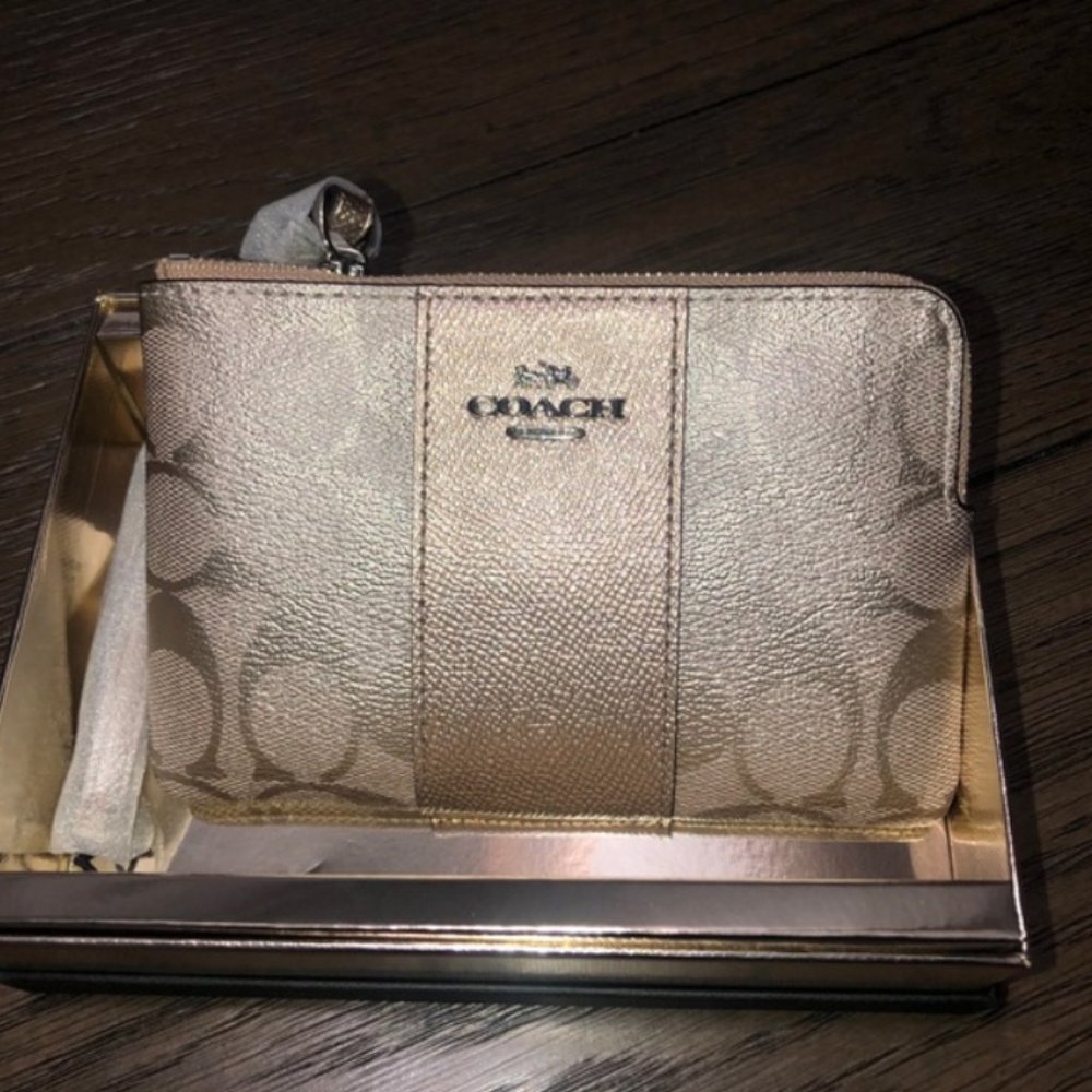 Coach Gold Wristlet